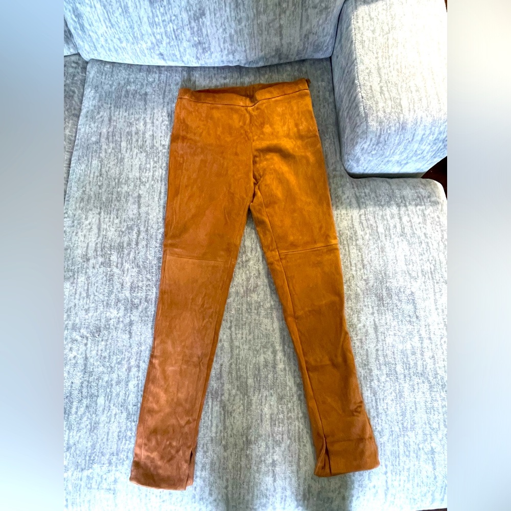 Akris Lamb Suede Skinny Pants